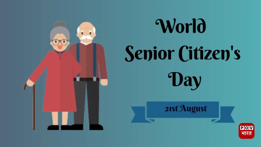 World Senior Citizen Day Poster POVBharat