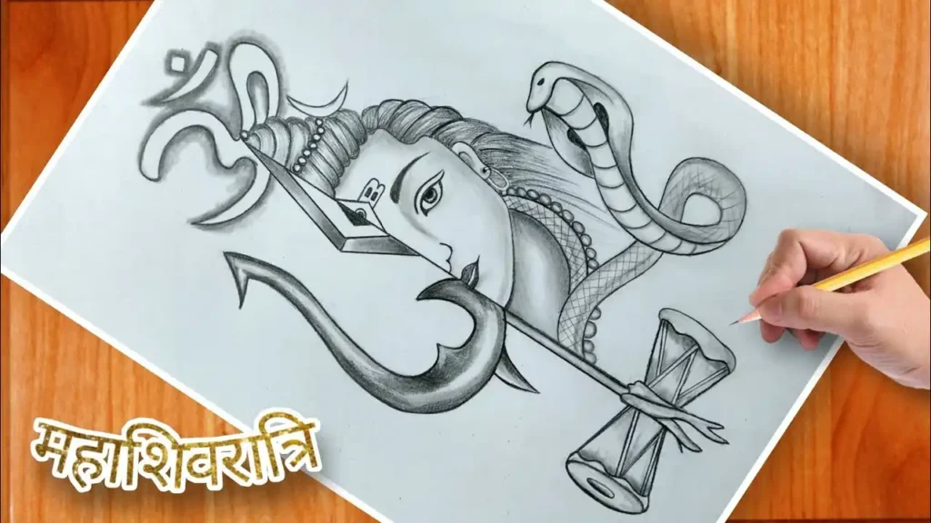 Mahashivratri Lord Shiva with Snake and Dumroo